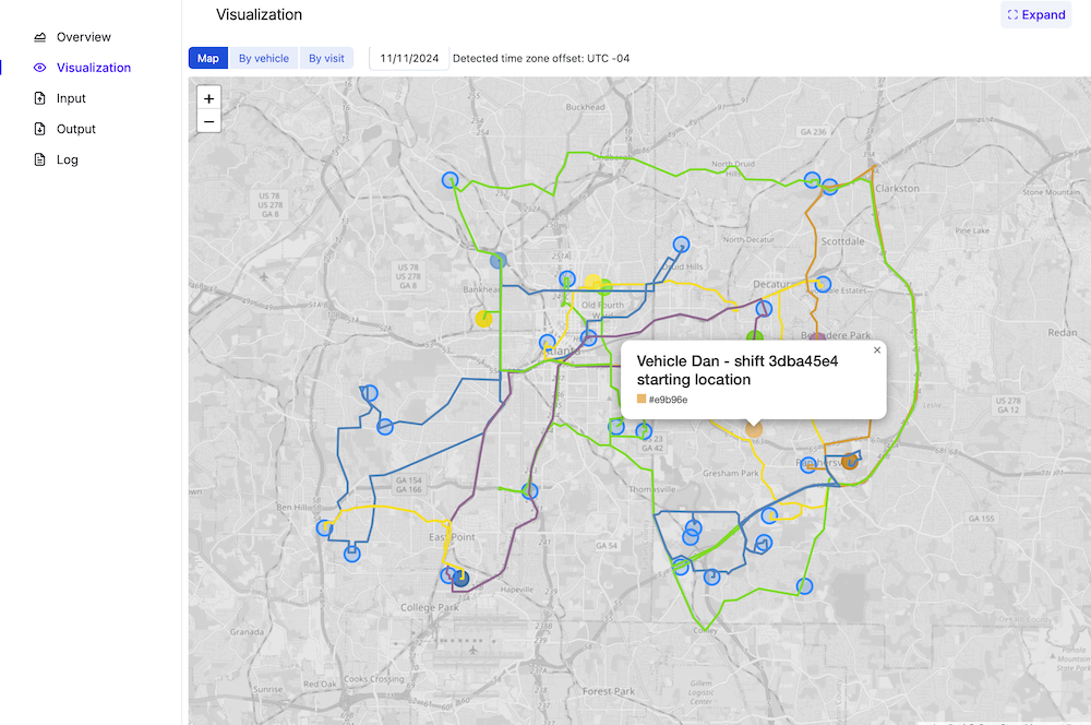 basic demo map visualization