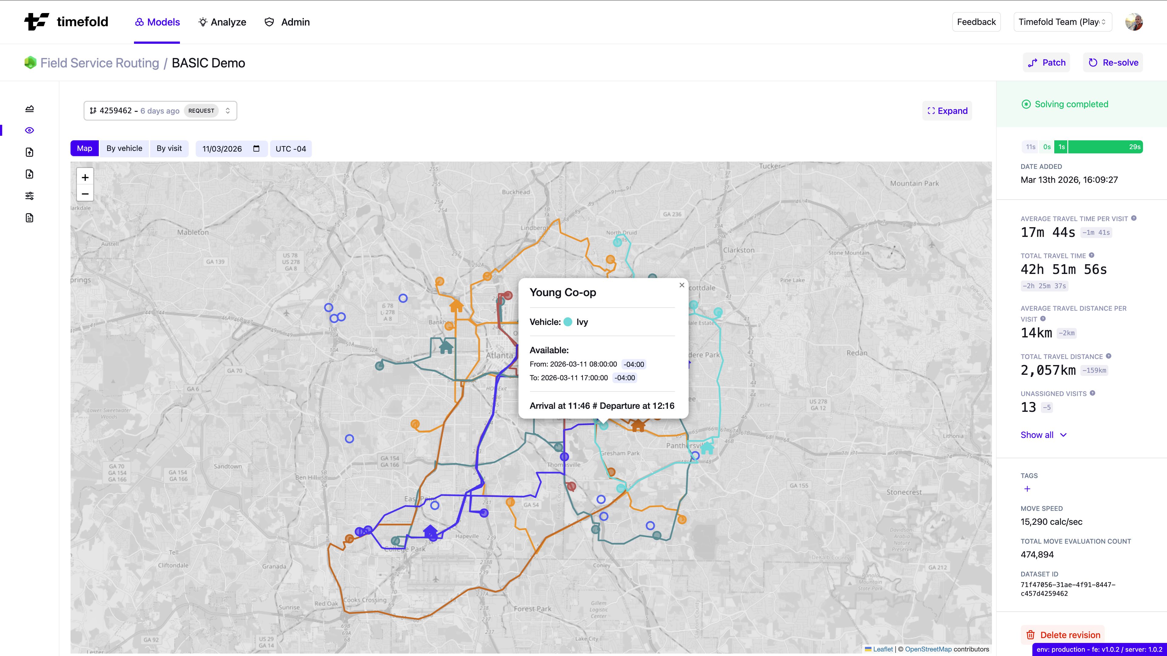 Map view visualization