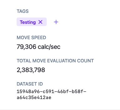 Dataset page showing tags